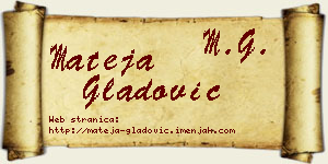 Mateja Gladović vizit kartica